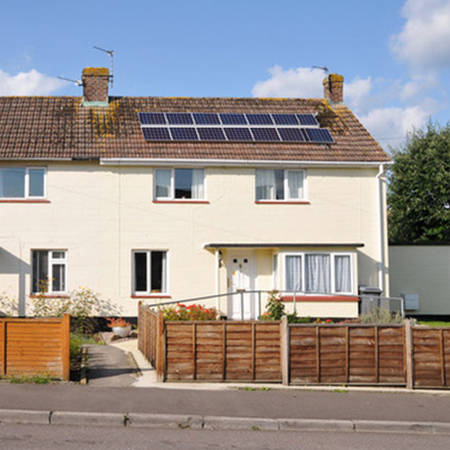 Solar Panels on Semi Detatched House
